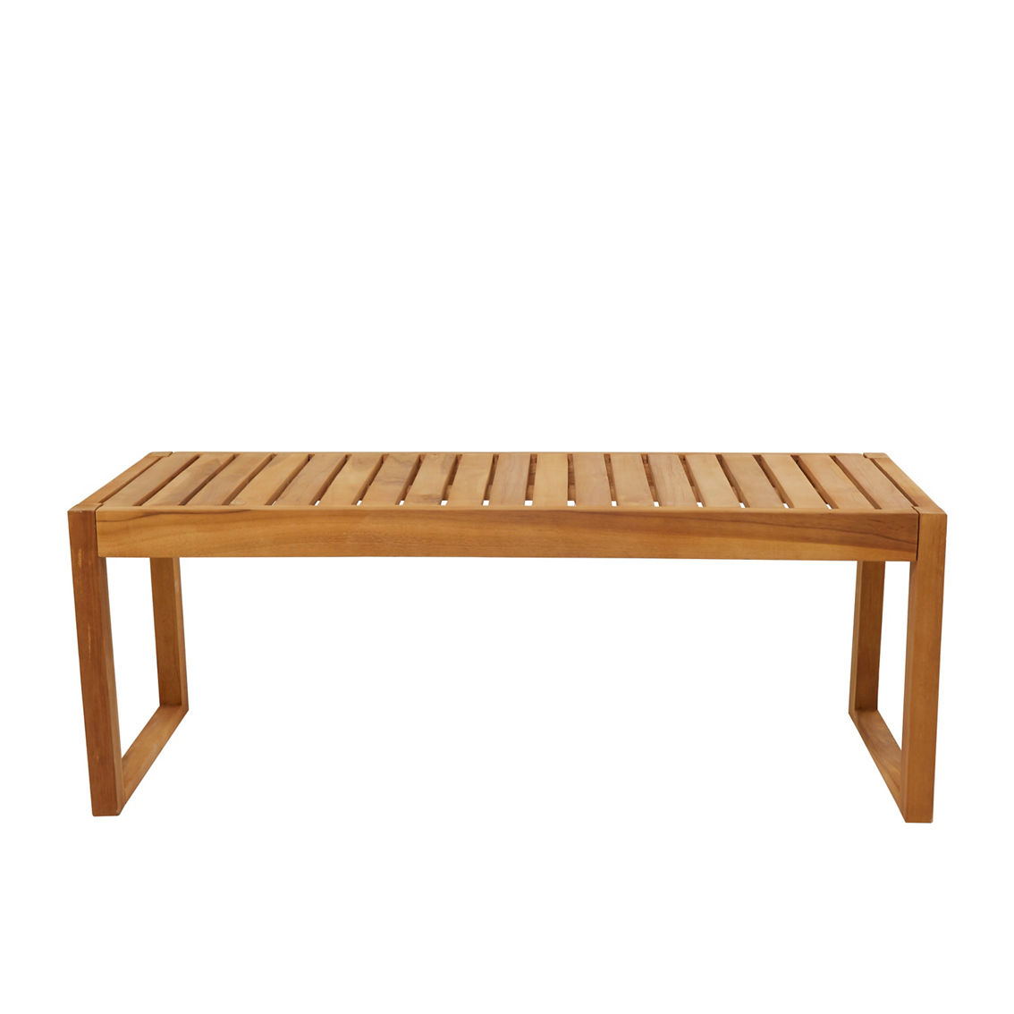 Morgan Hill Home Contemporary Brown Teak Wood Outdoor Coffee Table - Image 3 of 5
