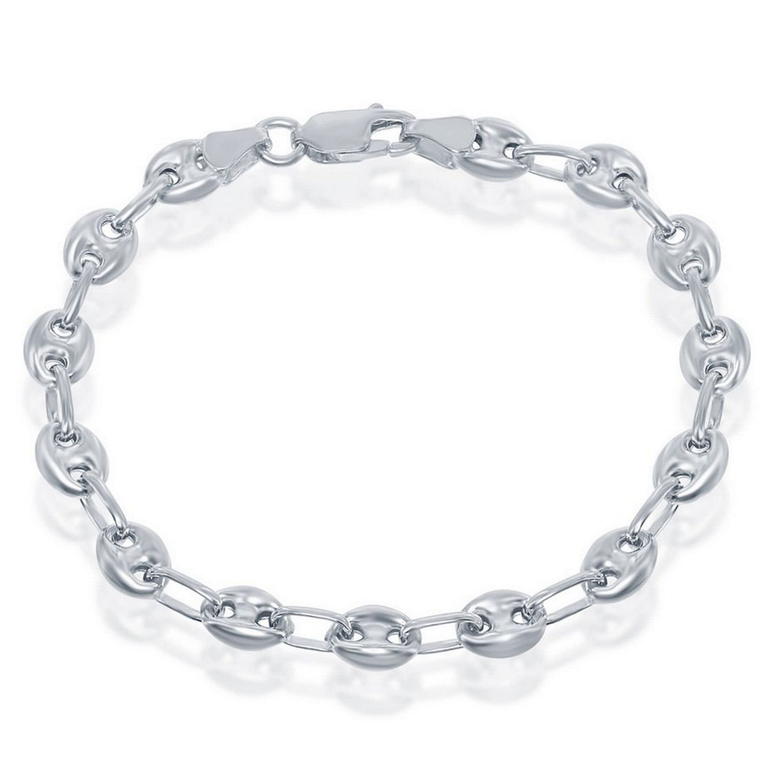 Links of Italy Sterling Silver 6mm Puffed Marina Chain - Rhodium Plated - Image 2 of 3