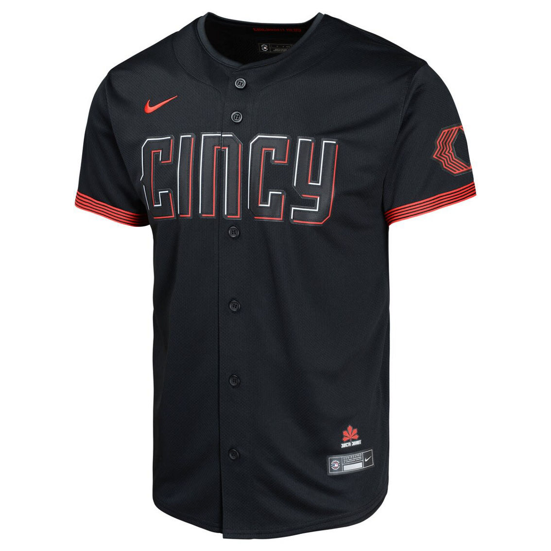 Nike Youth Ken Griffey Jr. Black Cincinnati Reds City Connect Limited Player Jersey - Image 3 of 4