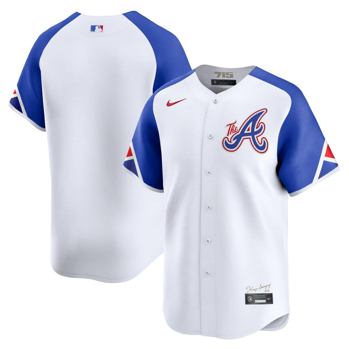 Nike Men's White Atlanta Braves City Connect Limited Jersey - Image 2 of 4