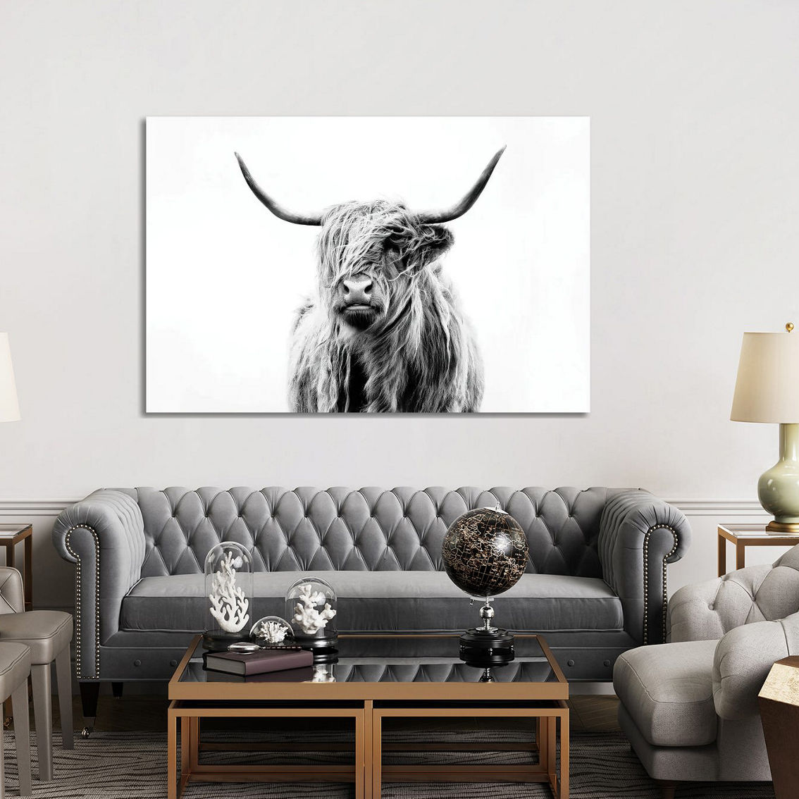 Portrait Of A Highland Cow Photography Modern Decorative  Stylish Art by Dorit Fuhg - Image 2 of 2