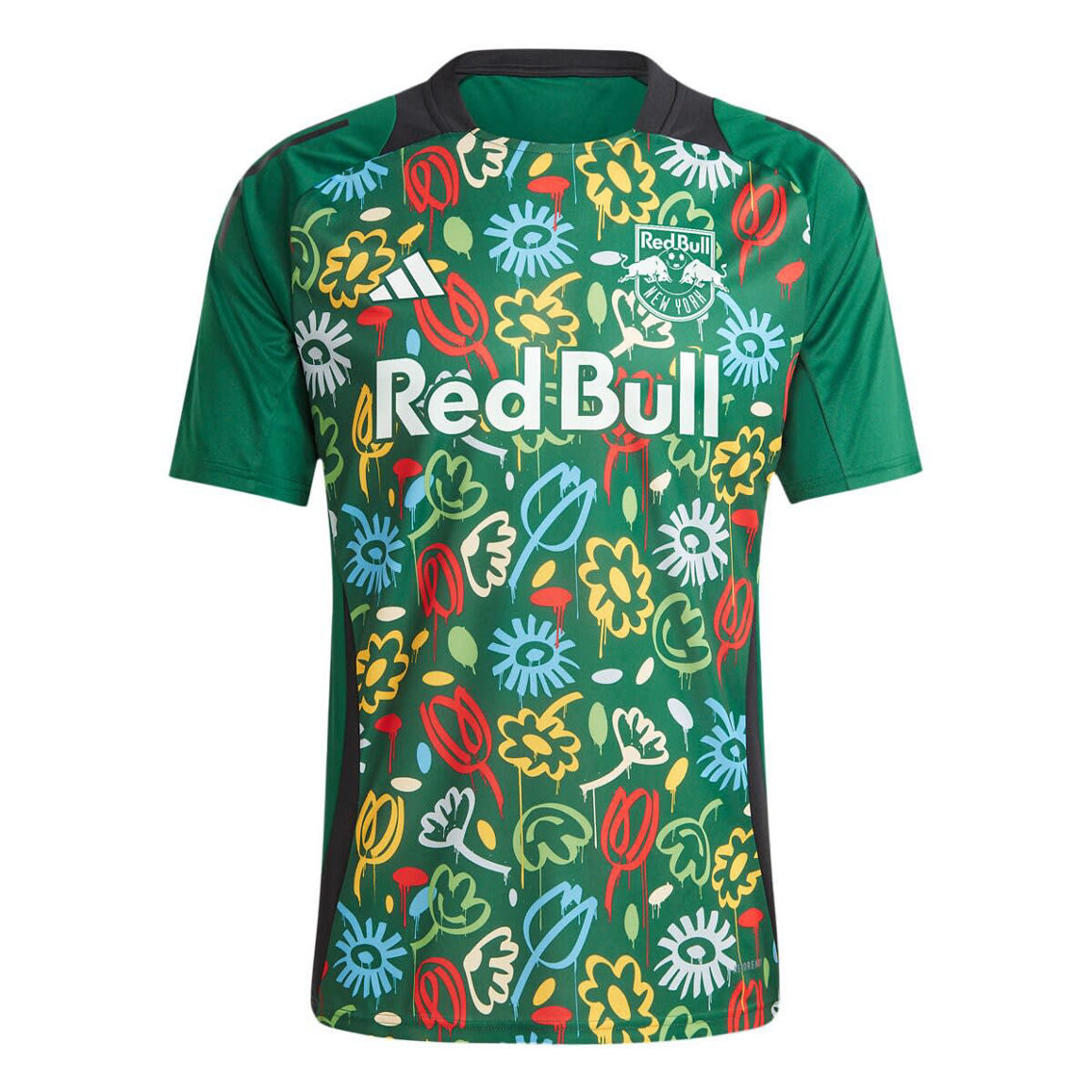 adidas Men's Green New York Red Bulls 2024 One Planet Pre-Match Top - Image 3 of 4