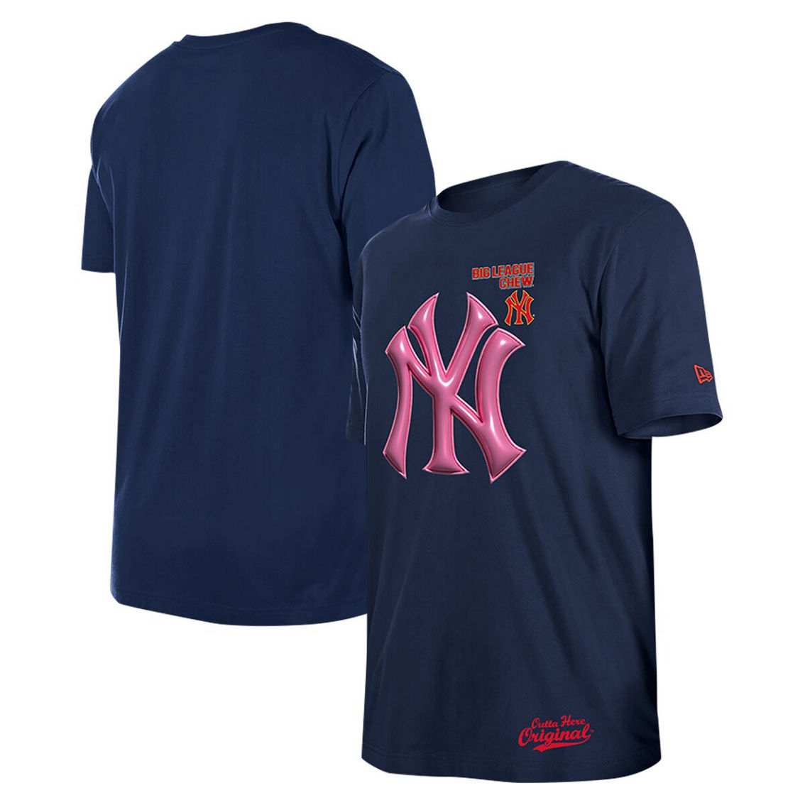 New Era Men's Navy New York Yankees Big League Chew T-Shirt - Image 2 of 4
