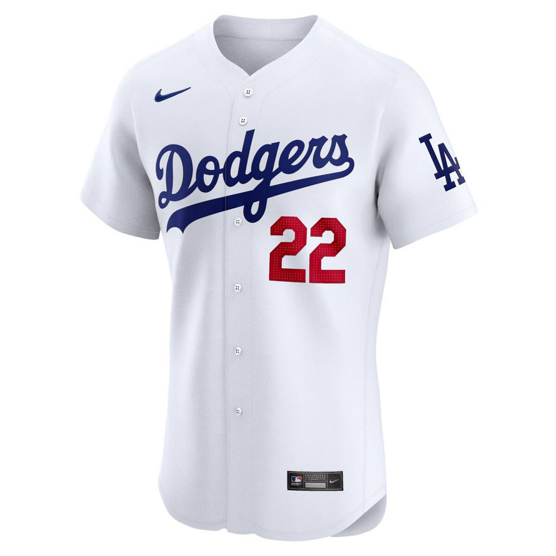 Nike Men's Clayton Kershaw White Los Angeles Dodgers Home Elite Player Jersey - Image 3 of 4