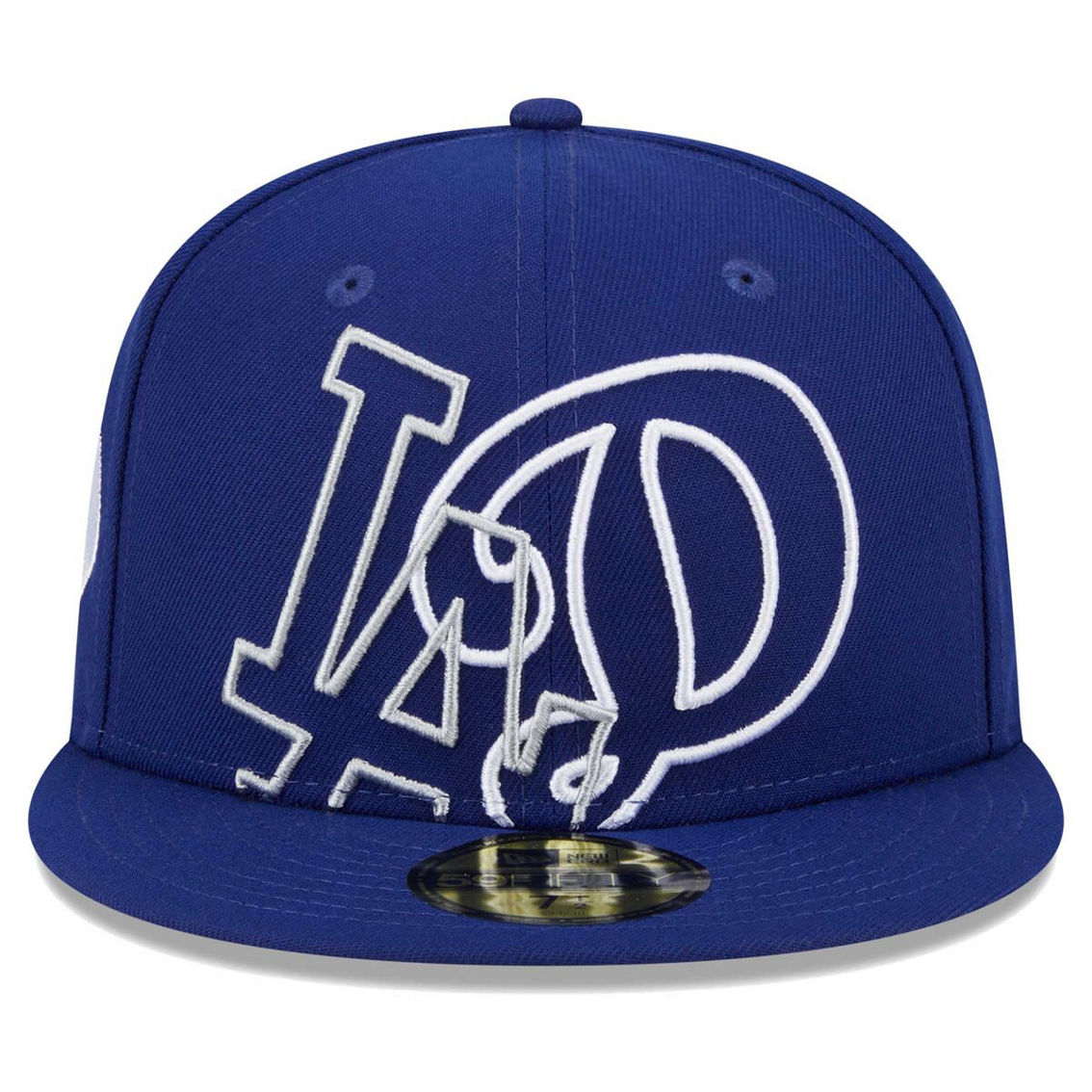 New Era Men's Royal Los Angeles Dodgers Game Day Overlap 59FIFTY Fitted Hat - Image 3 of 4