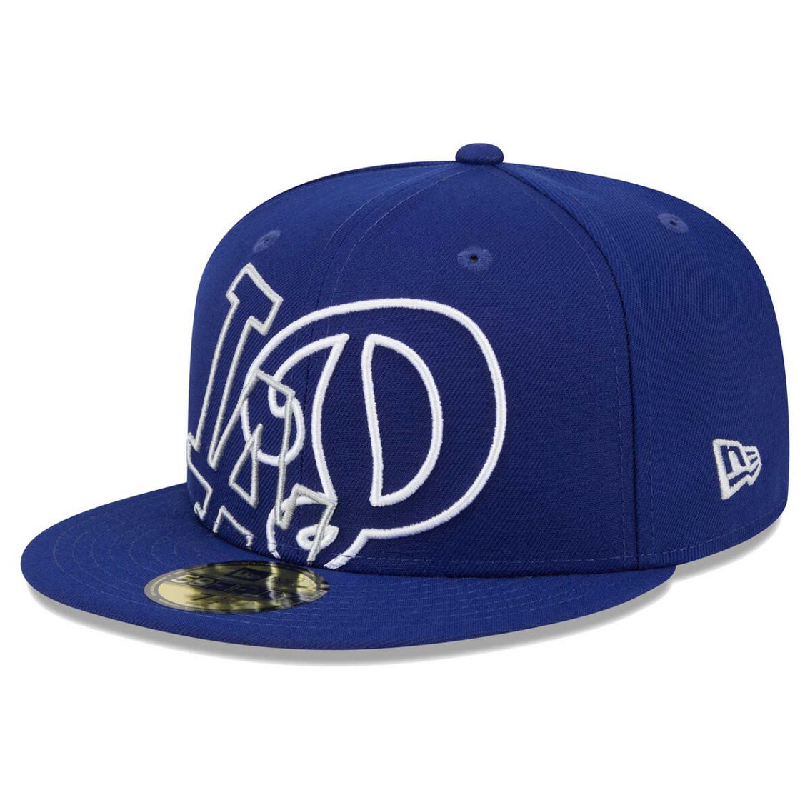 New Era Men's Royal Los Angeles Dodgers Game Day Overlap 59FIFTY Fitted Hat - Image 4 of 4