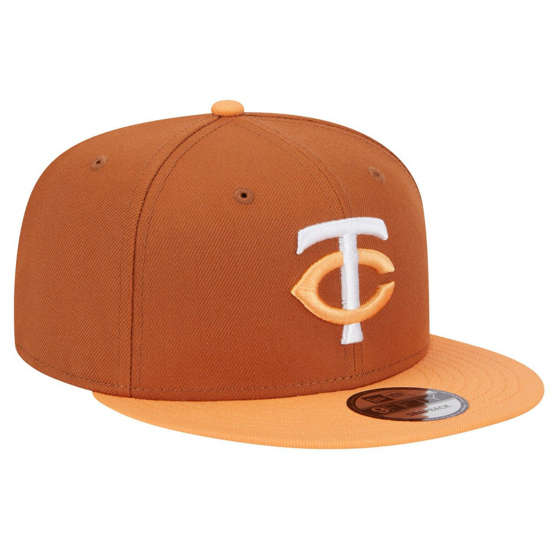 New Era Men's Brown Minnesota Twins Spring Color Two-Tone 9FIFTY Snapback Hat - Image 4 of 4