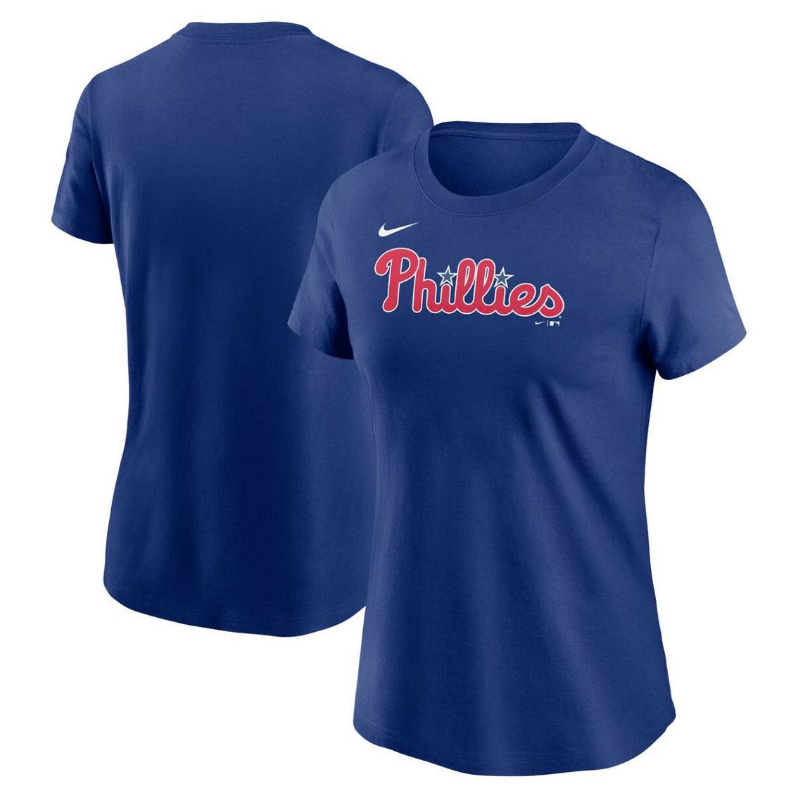 Nike Women's Royal Philadelphia Phillies Wordmark T-Shirt - Image 2 of 4