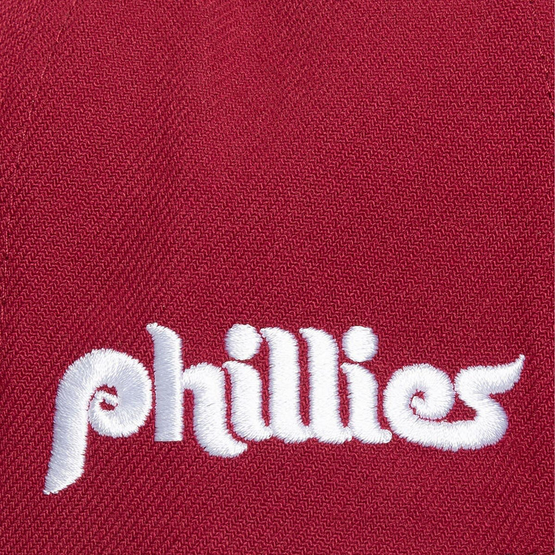 Mitchell & Ness Men's Burgundy Philadelphia Phillies Team Pro Snapback Hat - Image 4 of 4