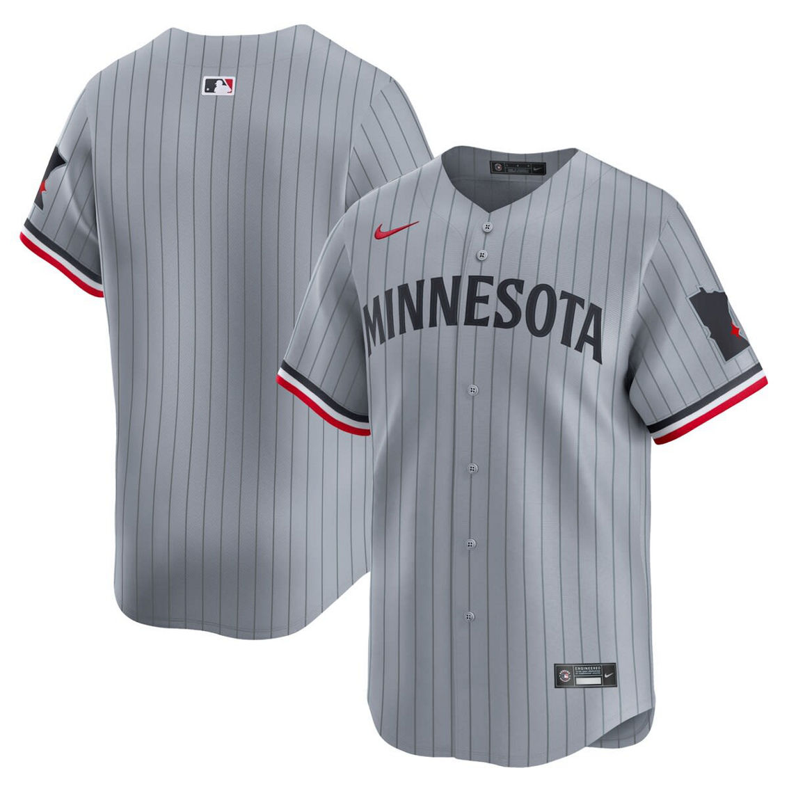 Nike Men's Gray Minnesota Twins Road Limited Jersey - Image 2 of 4