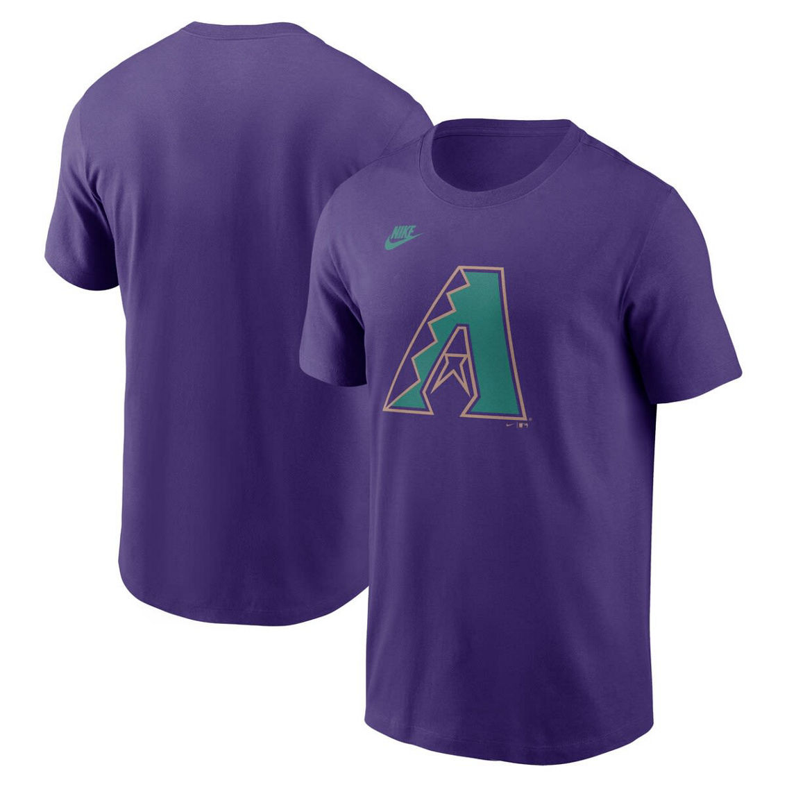 Nike Men's Purple Arizona Diamondbacks Cooperstown Collection Team Logo T-Shirt - Image 2 of 2