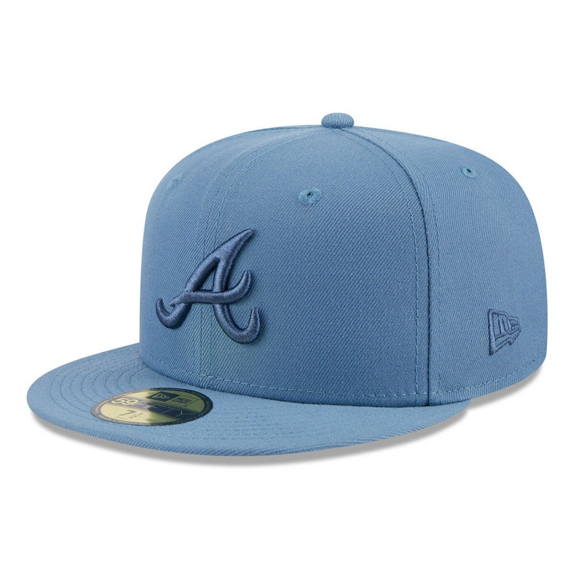 New Era Men's Blue Atlanta Braves Spring Color 59FIFTY Fitted Hat - Image 2 of 4