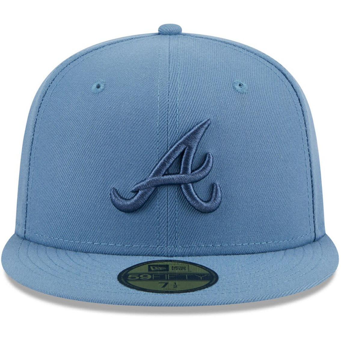 New Era Men's Blue Atlanta Braves Spring Color 59FIFTY Fitted Hat - Image 3 of 4