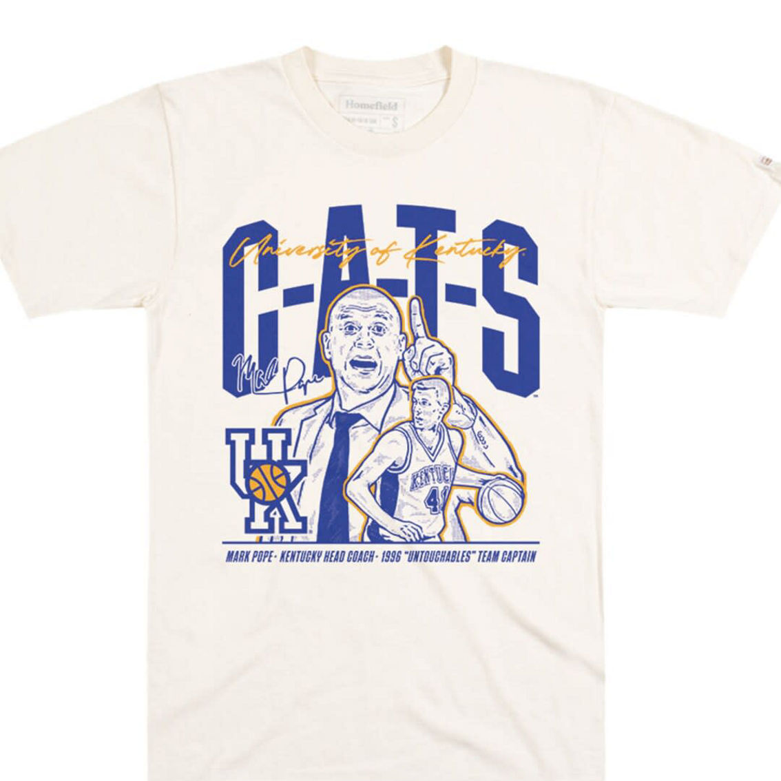 Homefield Unisex Mark Pope Cream Kentucky Wildcats T-Shirt - Image 3 of 4