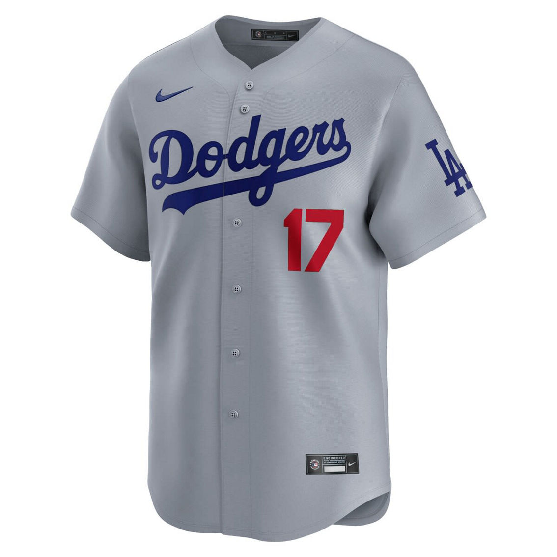 Nike Men's Shohei Ohtani Gray Los Angeles Dodgers Away Limited Player Jersey - Image 3 of 4