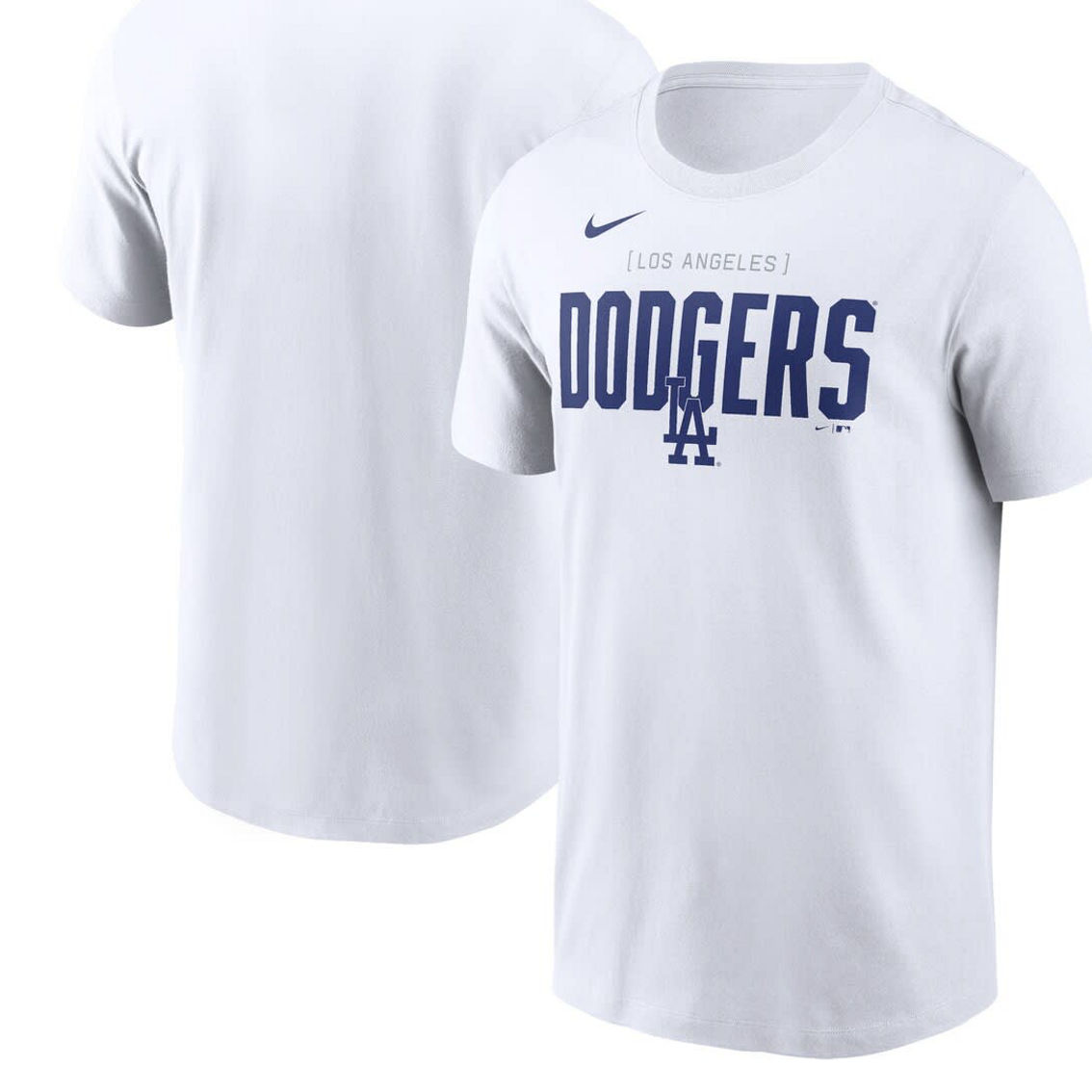 Nike Men's White Los Angeles Dodgers Home Team Bracket Stack T-Shirt - Image 2 of 4