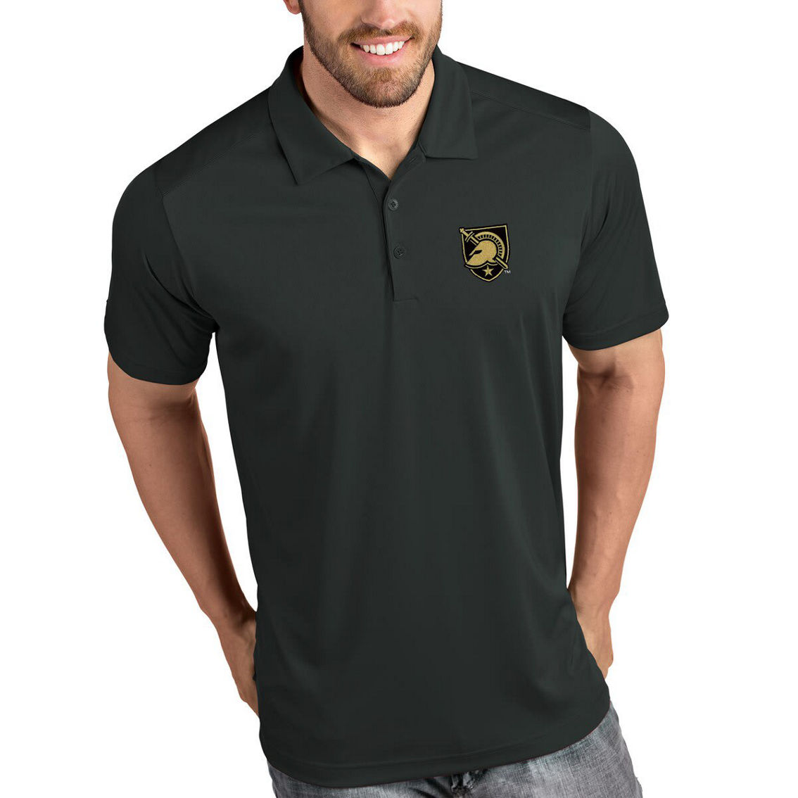 Antigua Army Black Knights Tribute Polo - Charcoal - Image 2 of 2