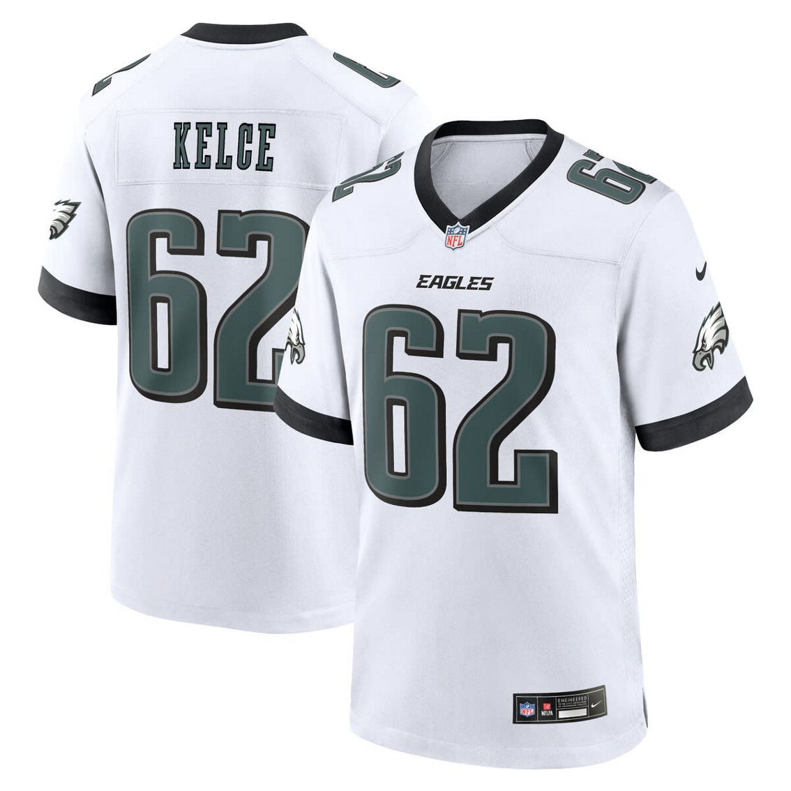Nike Men's Jason Kelce White Philadelphia Eagles White Game Jersey - Image 2 of 4