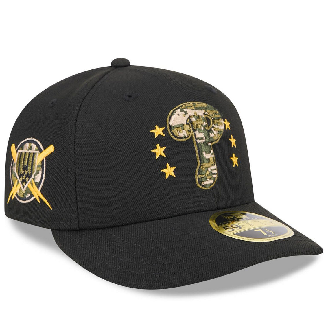 New Era Black Philadelphia Phillies 2024 Armed Forces Day Low Profile 59FIFTY Hat - Image 2 of 4
