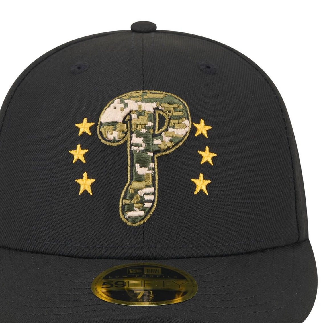 New Era Black Philadelphia Phillies 2024 Armed Forces Day Low Profile 59FIFTY Hat - Image 3 of 4