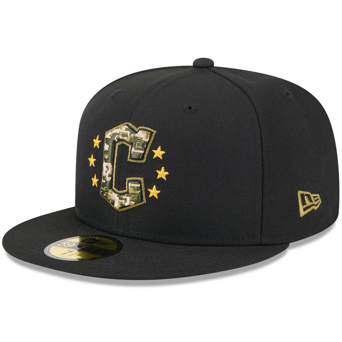 New Era Black Cleveland Guardians 2024 Armed Forces Day 59FIFTY Fitted Hat - Image 4 of 4