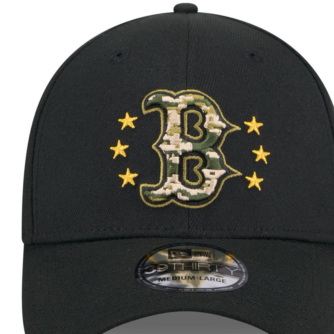 New Era Black Boston Red Sox 2024 Armed Forces Day 39THIRTY Flex Hat - Image 3 of 4