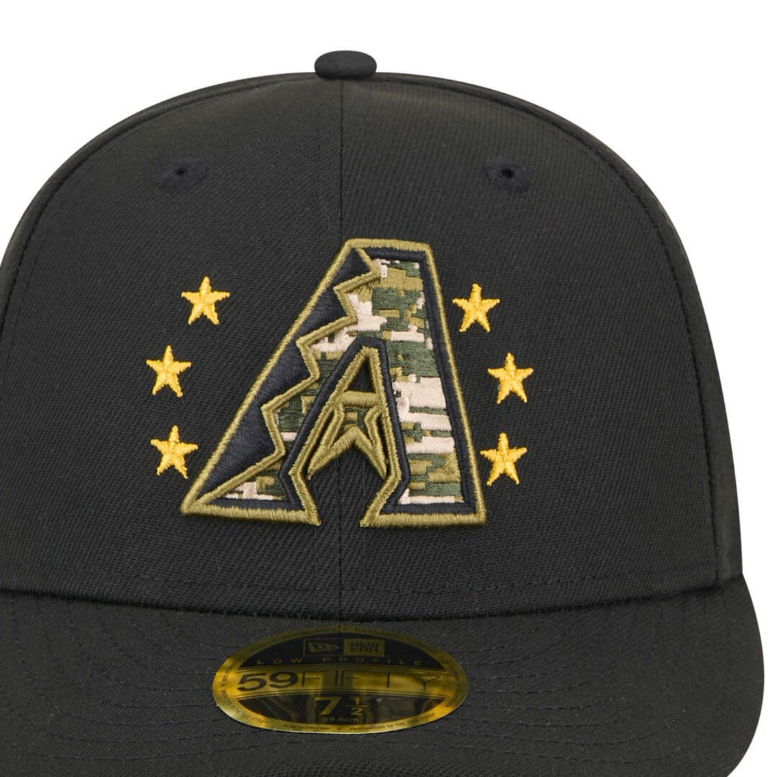 New Era Black Arizona Diamondbacks 2024 Armed Forces Day Low Profile 59FIFTY Hat - Image 3 of 4
