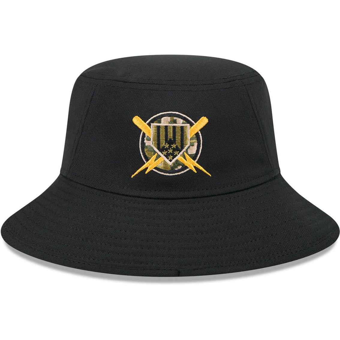 New Era Men's Black Los Angeles Dodgers 2024 Armed Forces Day Bucket Hat - Image 3 of 4