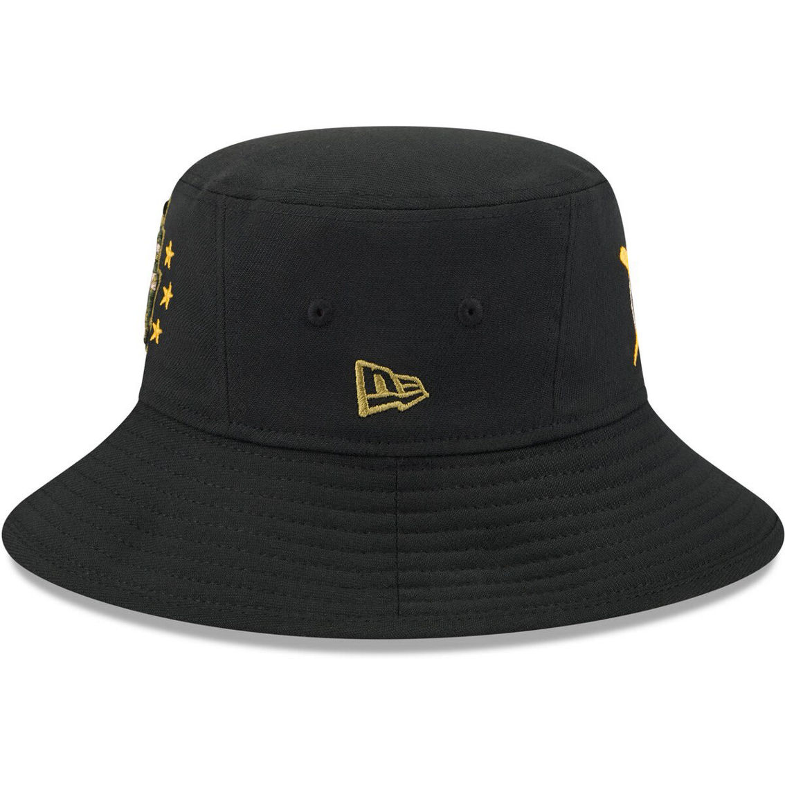 New Era Men's Black Los Angeles Dodgers 2024 Armed Forces Day Bucket Hat - Image 4 of 4