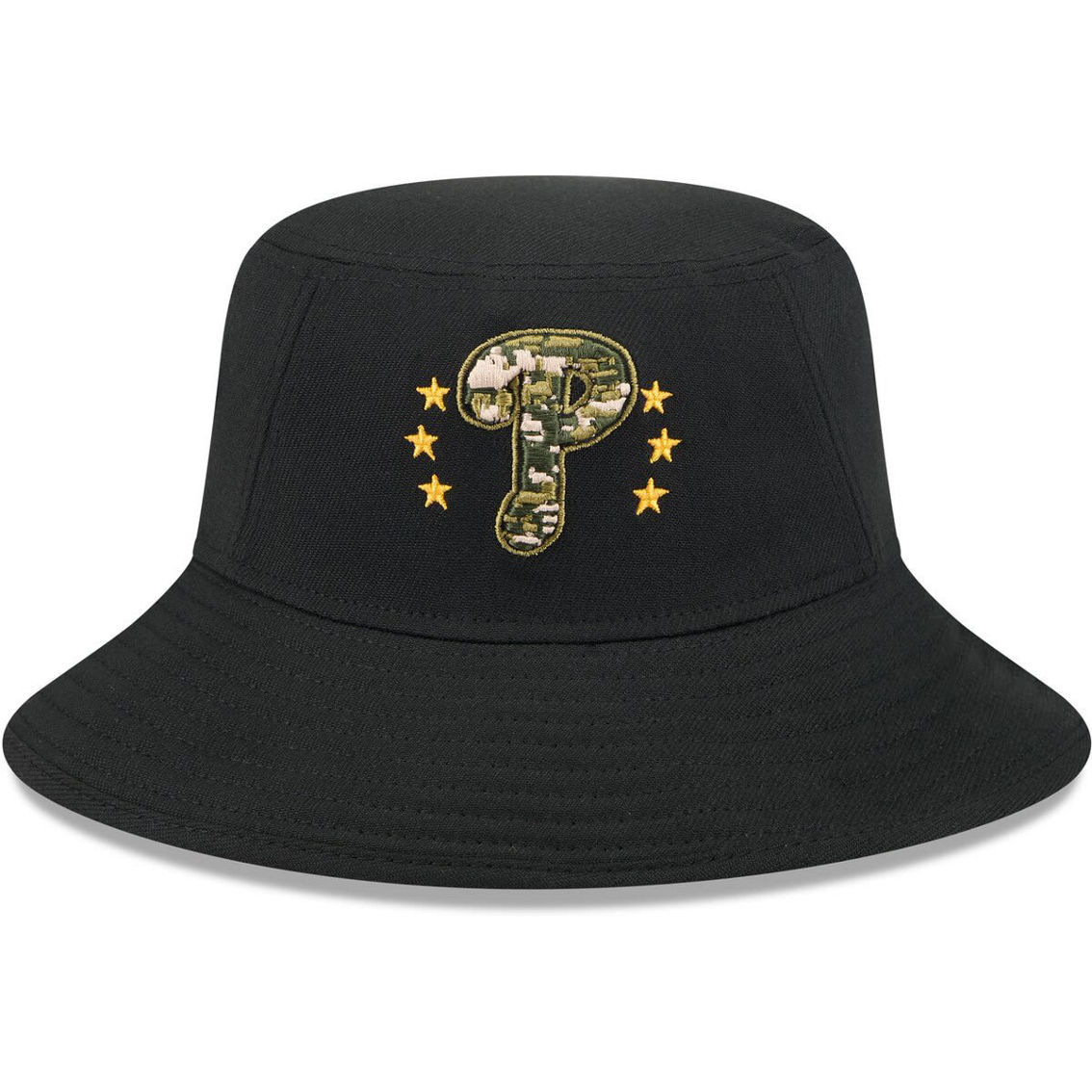 New Era Men's Black Philadelphia Phillies 2024 Armed Forces Day Bucket Hat - Image 2 of 4