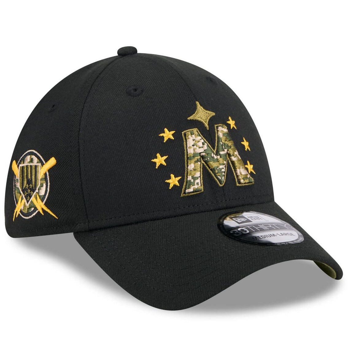 New Era Black Minnesota Twins 2024 Armed Forces Day 39THIRTY Flex Hat - Image 2 of 4
