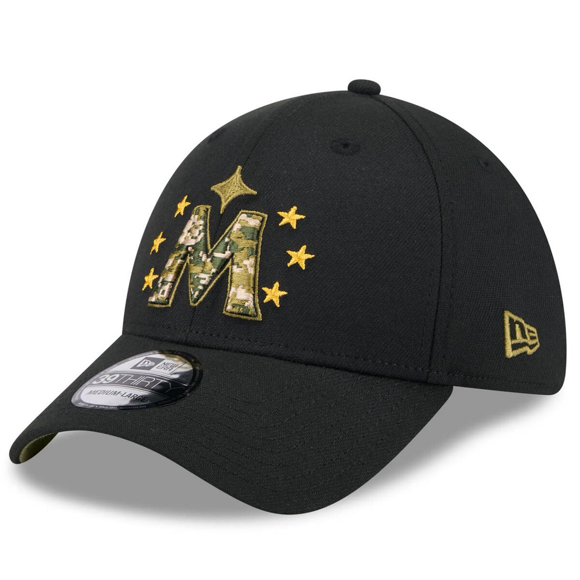New Era Black Minnesota Twins 2024 Armed Forces Day 39THIRTY Flex Hat - Image 4 of 4