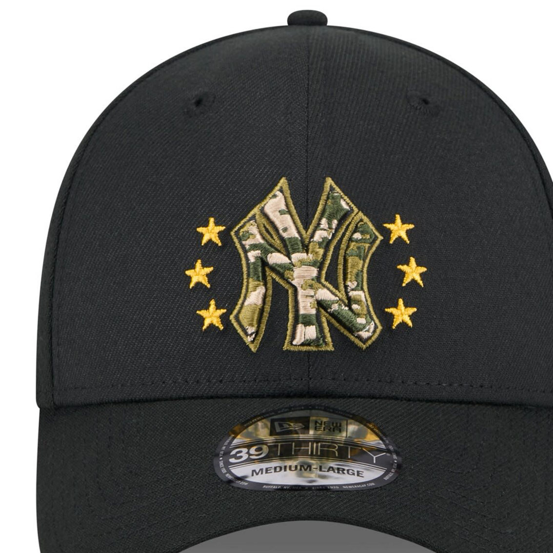 New Era Black New York Yankees 2024 Armed Forces Day 39THIRTY Flex Hat - Image 3 of 4