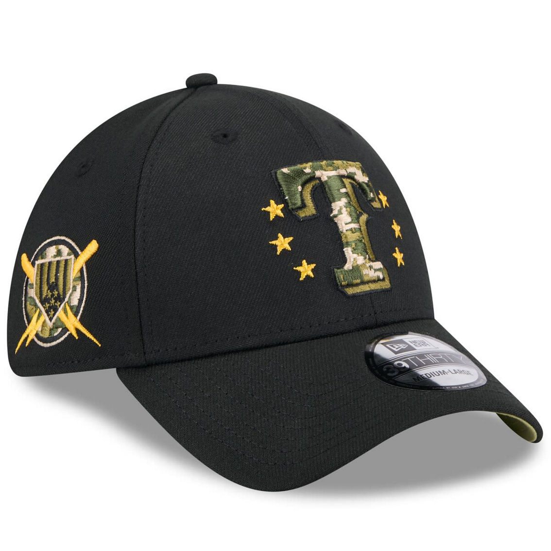 New Era Black Texas Rangers 2024 Armed Forces Day 39THIRTY Flex Hat - Image 2 of 4