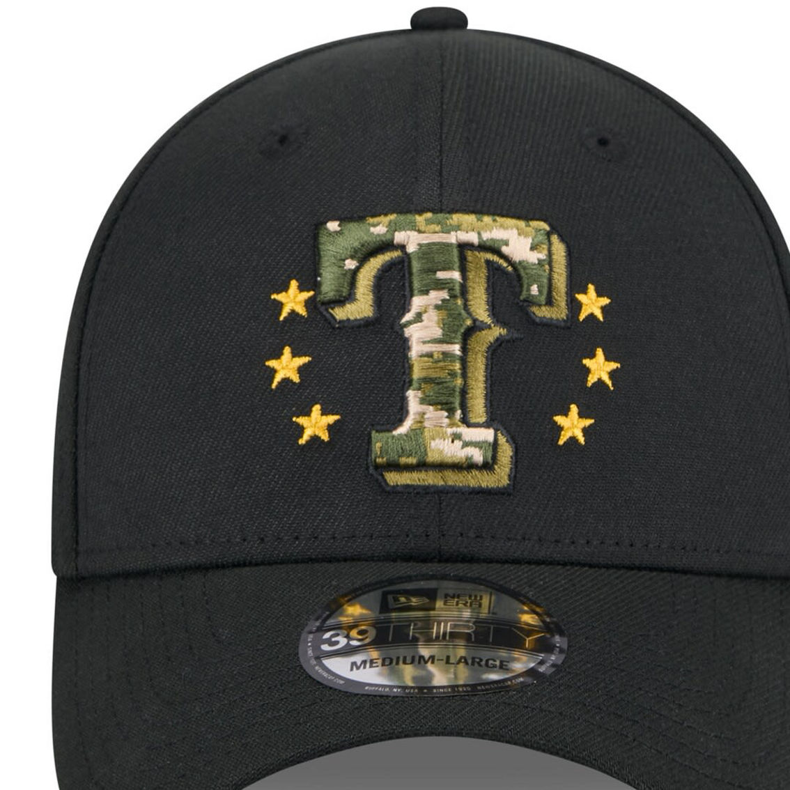 New Era Black Texas Rangers 2024 Armed Forces Day 39THIRTY Flex Hat - Image 3 of 4