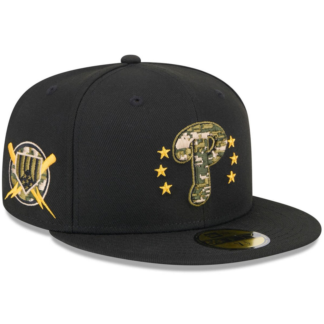 New Era Black Philadelphia Phillies 2024 Armed Forces Day 59FIFTY Fitted Hat - Image 2 of 4