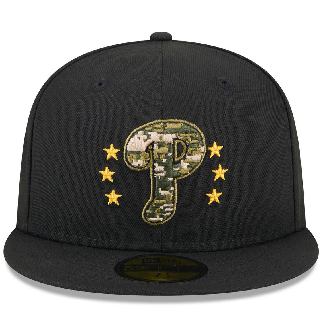New Era Black Philadelphia Phillies 2024 Armed Forces Day 59FIFTY Fitted Hat - Image 3 of 4