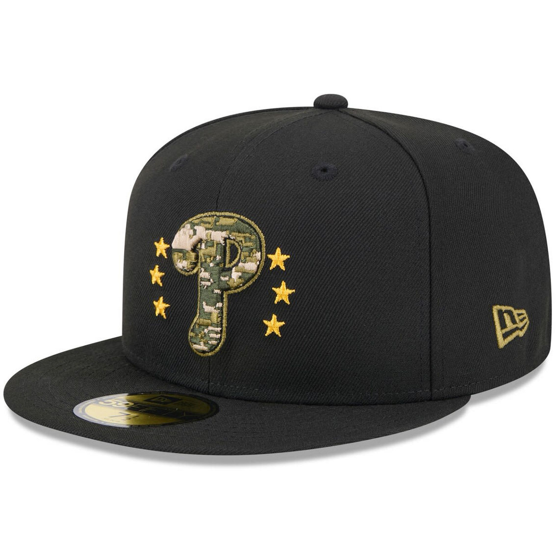 New Era Black Philadelphia Phillies 2024 Armed Forces Day 59FIFTY Fitted Hat - Image 4 of 4