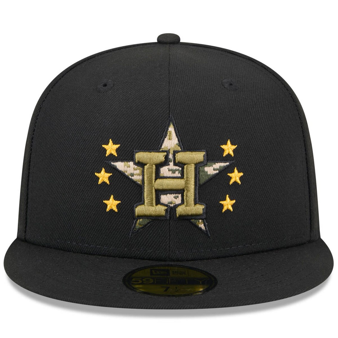 New Era Black Houston Astros 2024 Armed Forces Day 59FIFTY Fitted Hat - Image 3 of 4