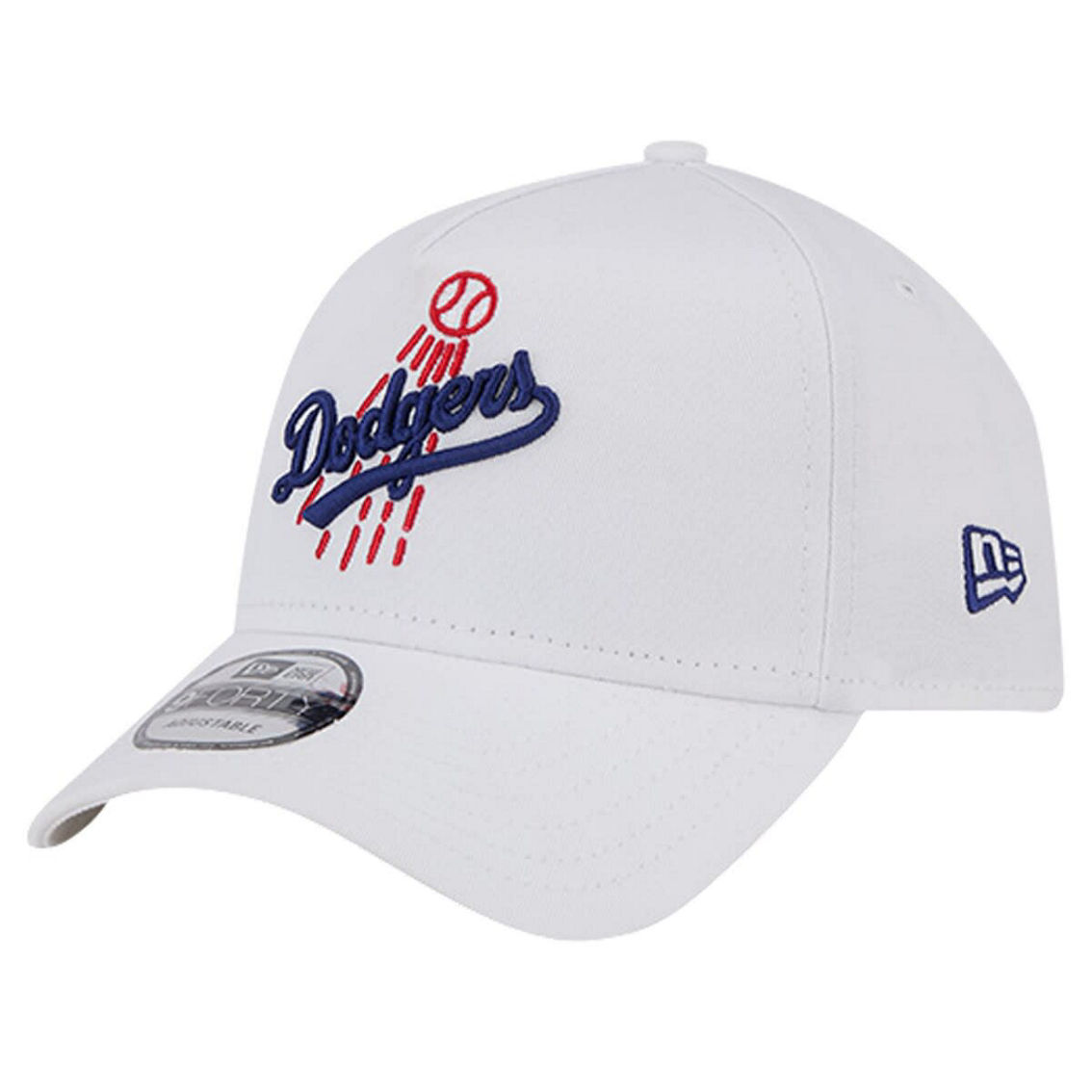 New Era Men's White Los Angeles Dodgers TC A-Frame 9FORTY Adjustable Hat - Image 2 of 4