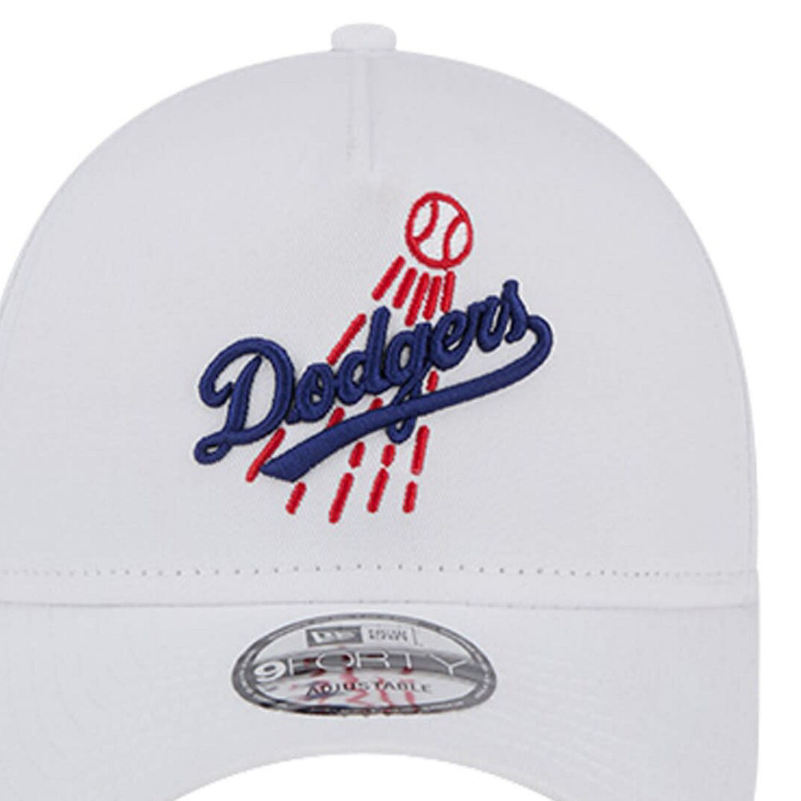 New Era Men's White Los Angeles Dodgers TC A-Frame 9FORTY Adjustable Hat - Image 3 of 4
