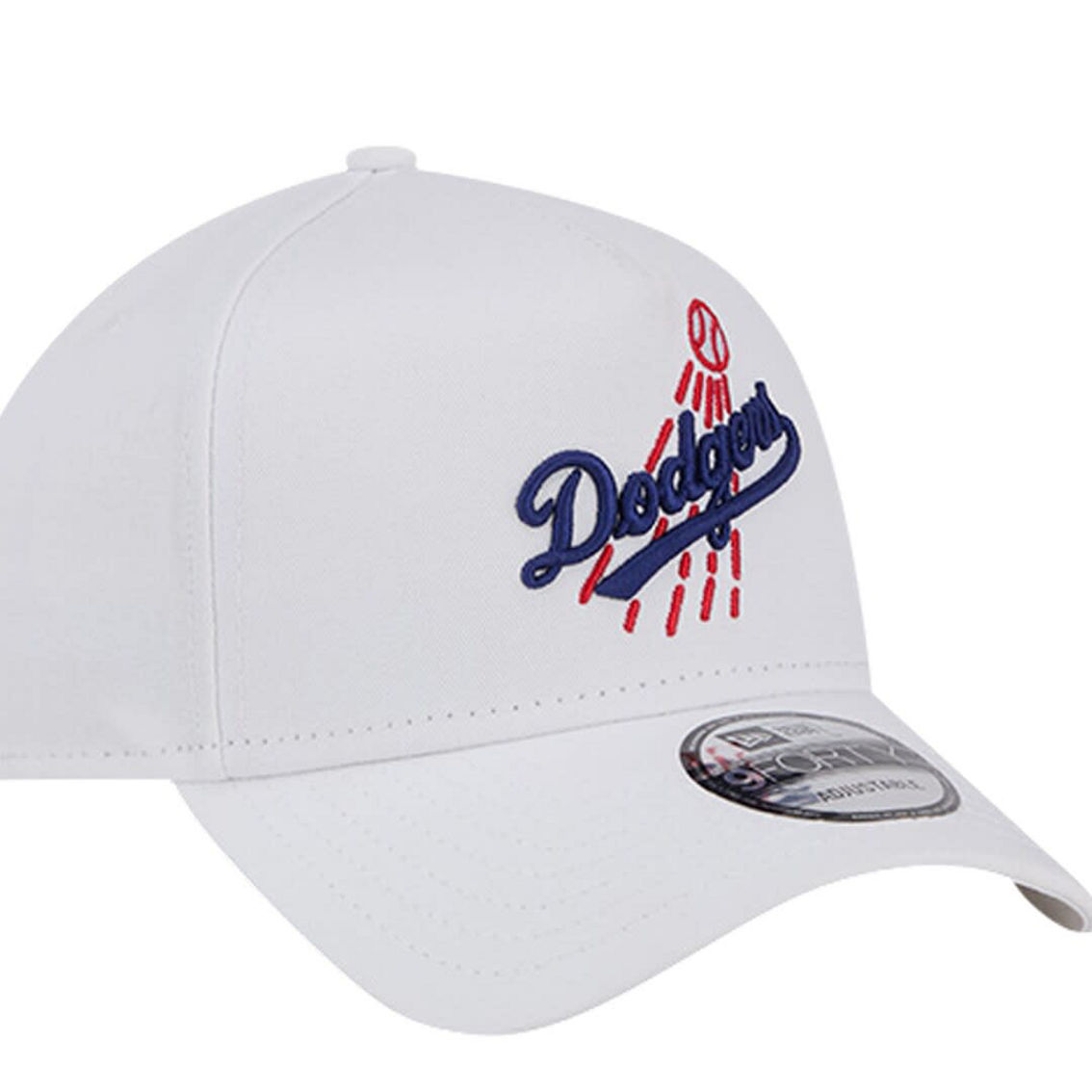 New Era Men's White Los Angeles Dodgers TC A-Frame 9FORTY Adjustable Hat - Image 4 of 4