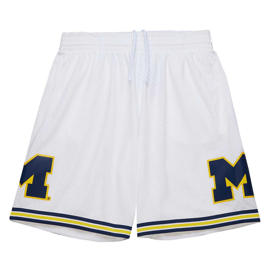 Mitchell & Ness Men's White Michigan Wolverines 1991/92 Throwback Jersey Shorts - Image 3 of 4