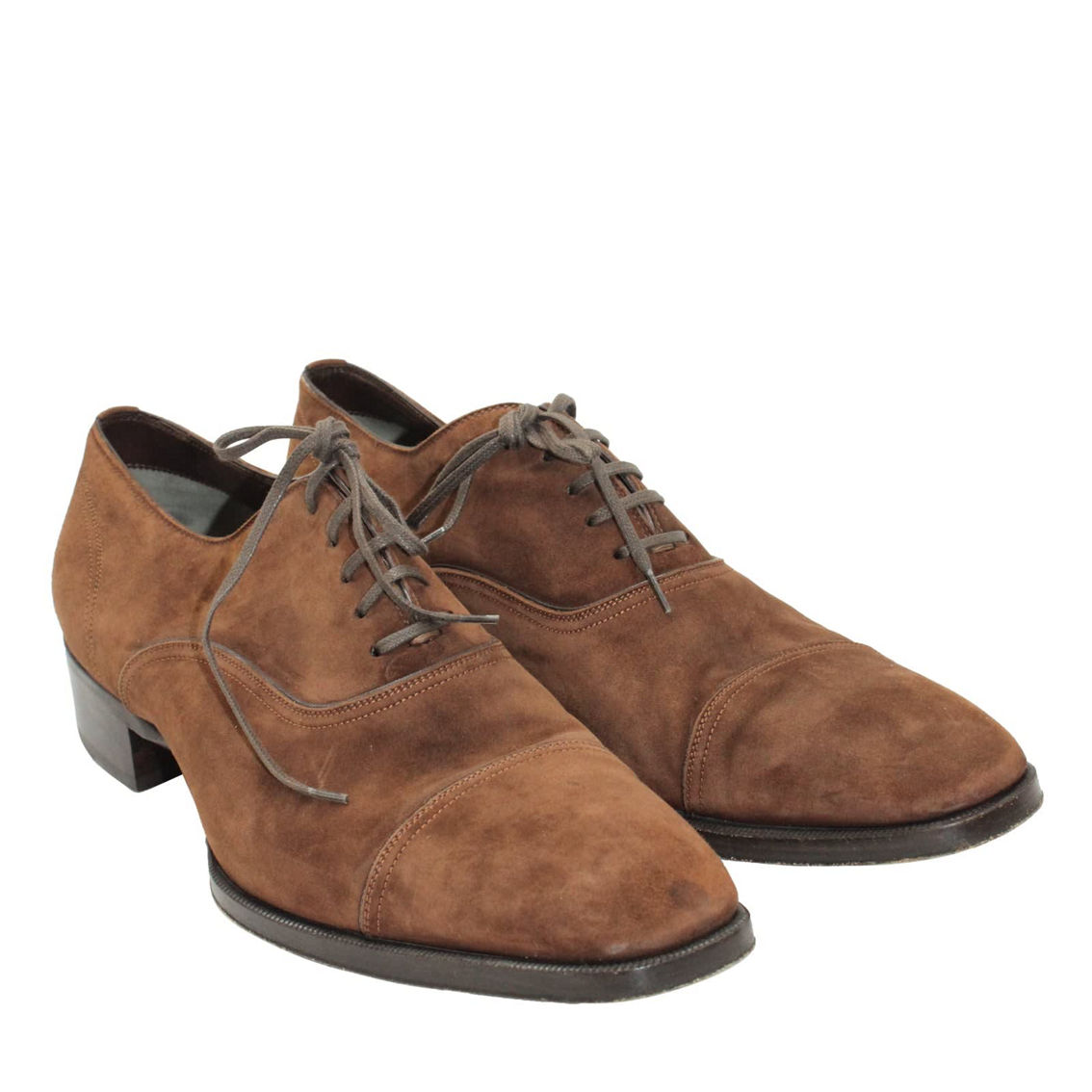 Tom Ford Clayton Cap Toe Oxford Shoes in Brown Suede (Pre-Owned) - Image 3 of 5