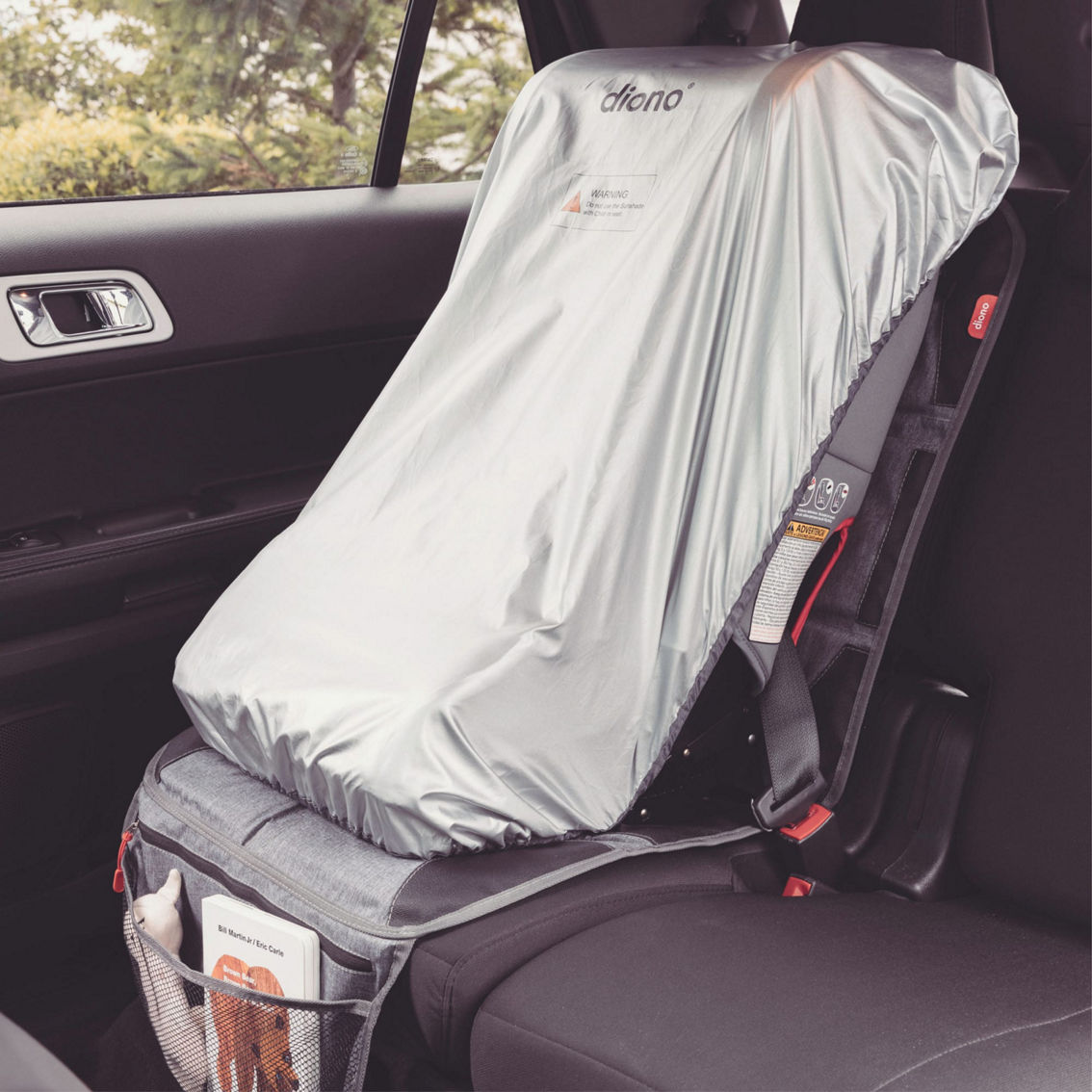 Diono Ultra Mat® and Heat Sun Shield Car Seat Protector Gray - Image 3 of 5