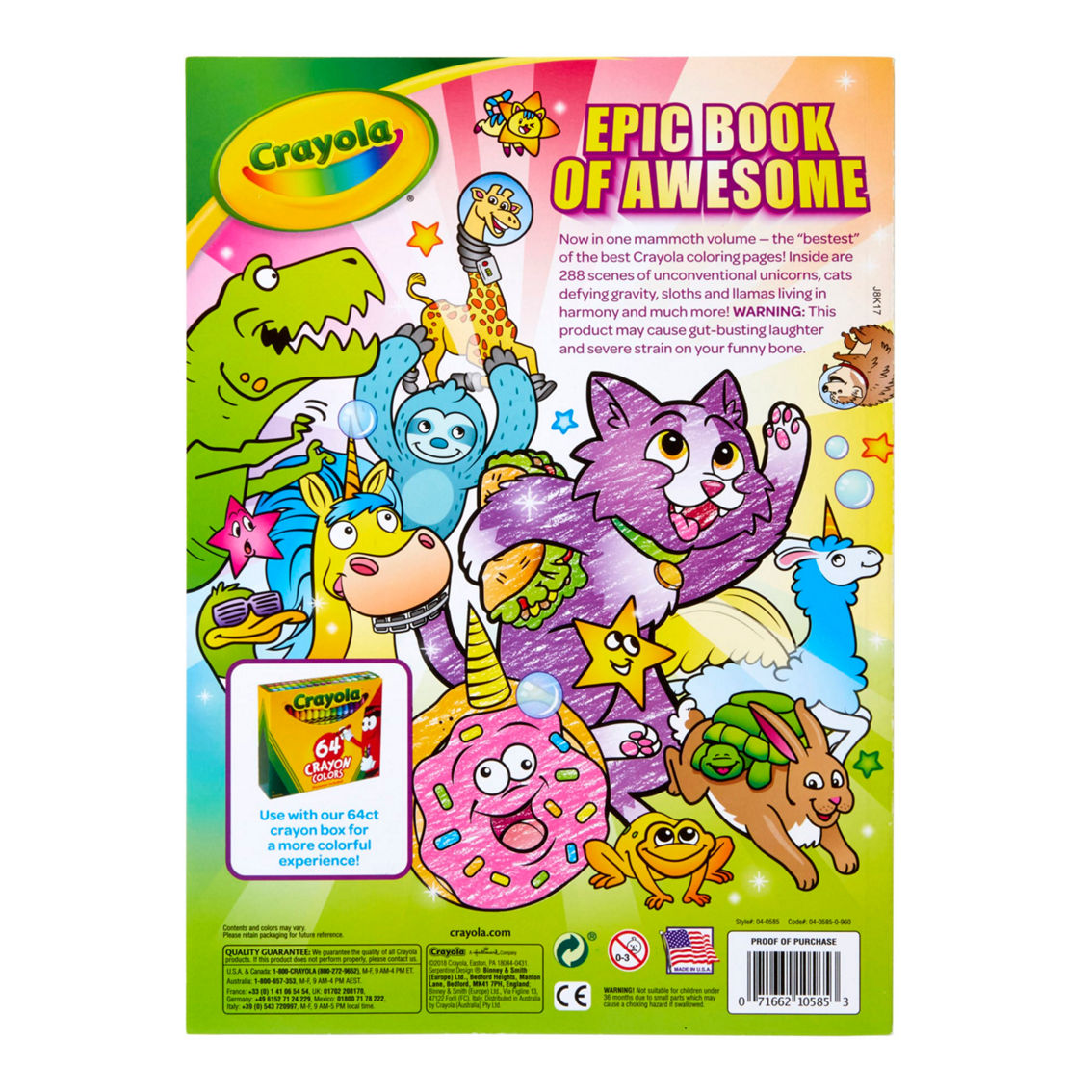Crayola® Epic Book of Awesome 288-Page Coloring Book, Pack of 6 - Image 3 of 3