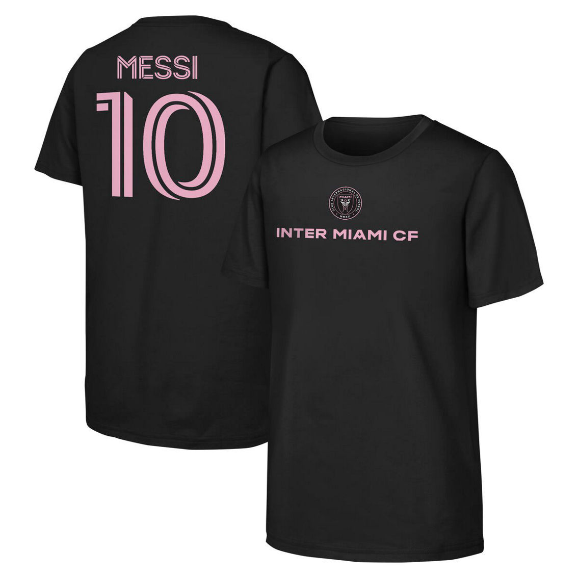 Outerstuff Youth Lionel Messi Black Inter Miami CF Name & Number T-Shirt - Image 2 of 4