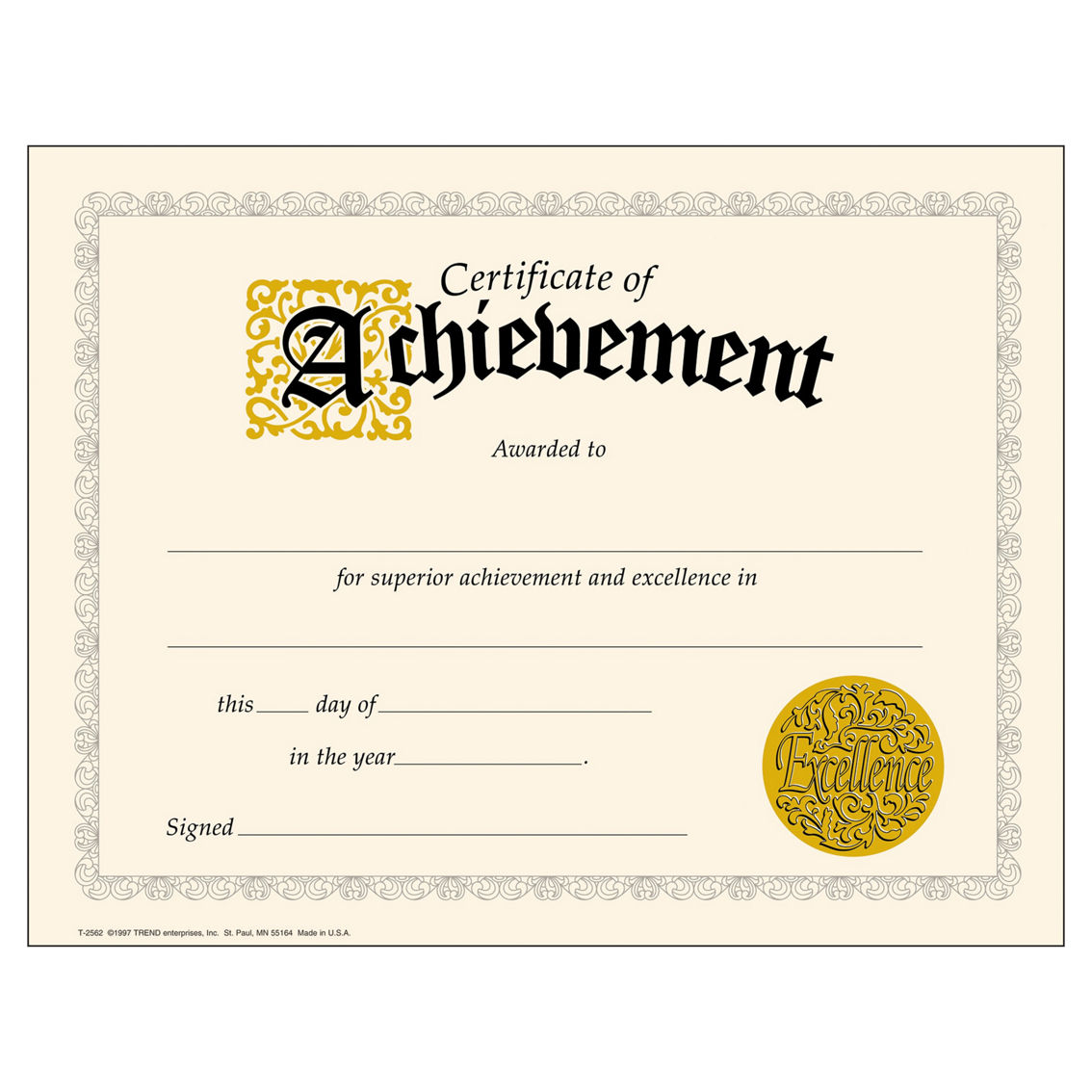 TREND Certificate of Achievement Classic Certificates, 30 Per Pack, 6 Packs - Image 2 of 2