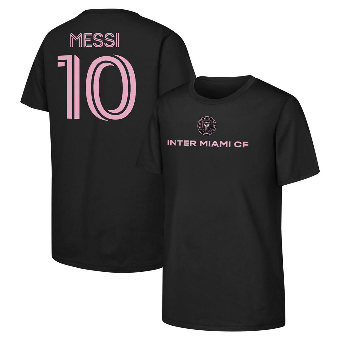 Outerstuff Preschool Lionel Messi Black Inter Miami CF Name & Number T-Shirt - Image 2 of 4