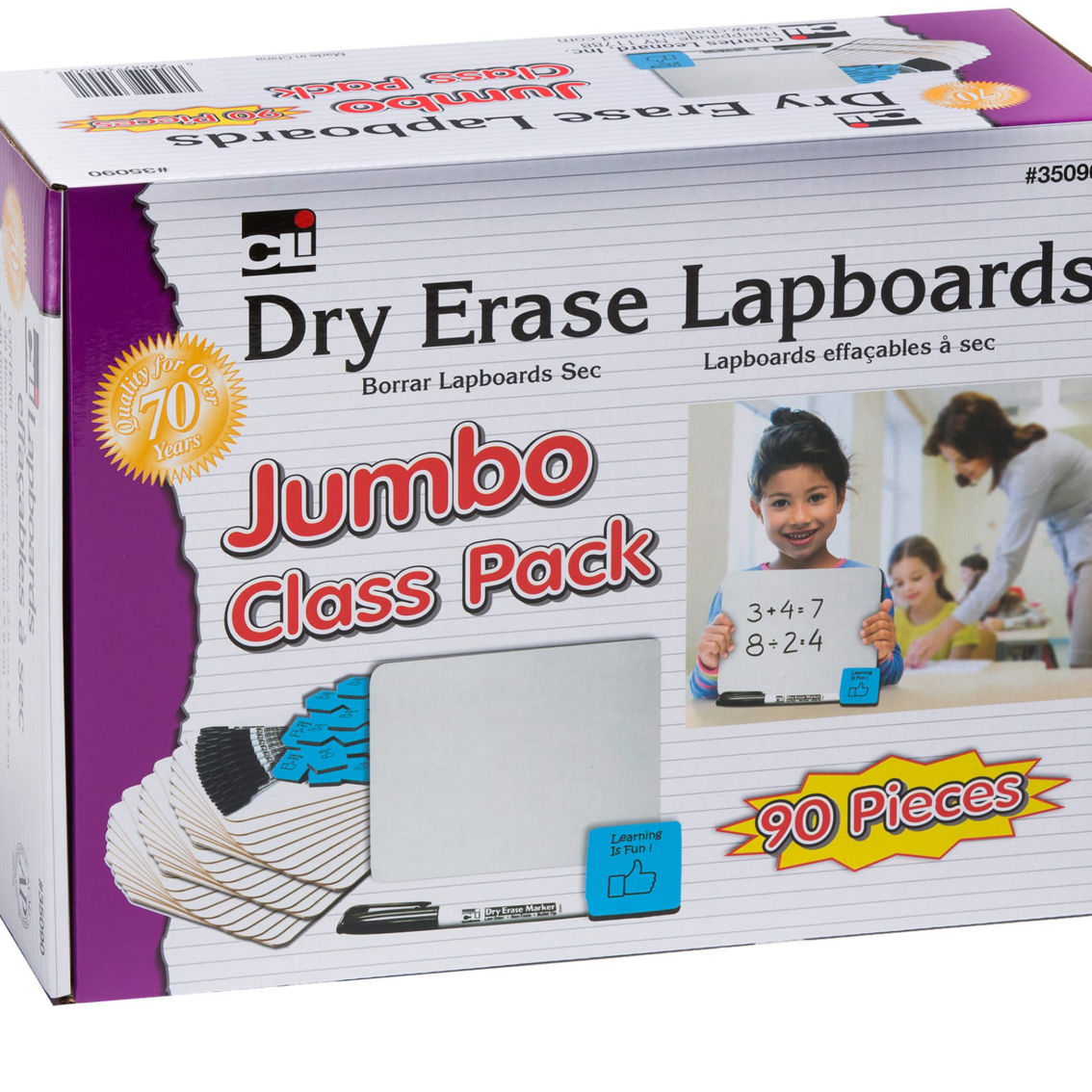 Charles Leonard Dry Erase Board Class Pack, 30 Each of Boards, Markers, & Erasers - Image 2 of 5